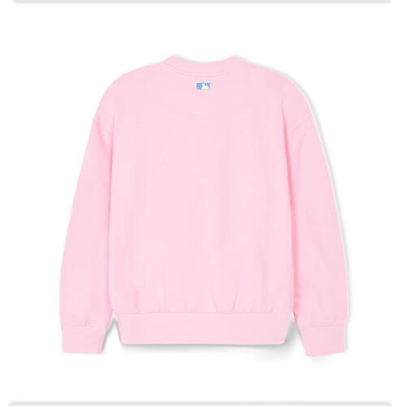 MLB Basic Big Logo Sweatshirt Tops Pink | USA_MLB56318