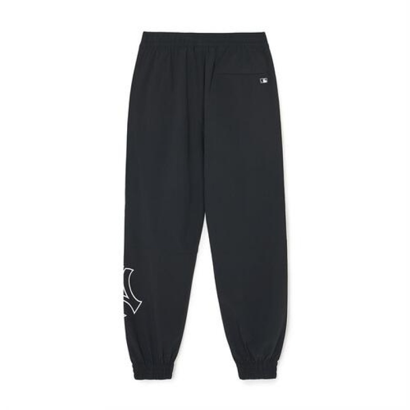 MLB Basic Big&mega Logo Summer Stretch Woven Track Pants Bottoms Black | USA_MLB85231