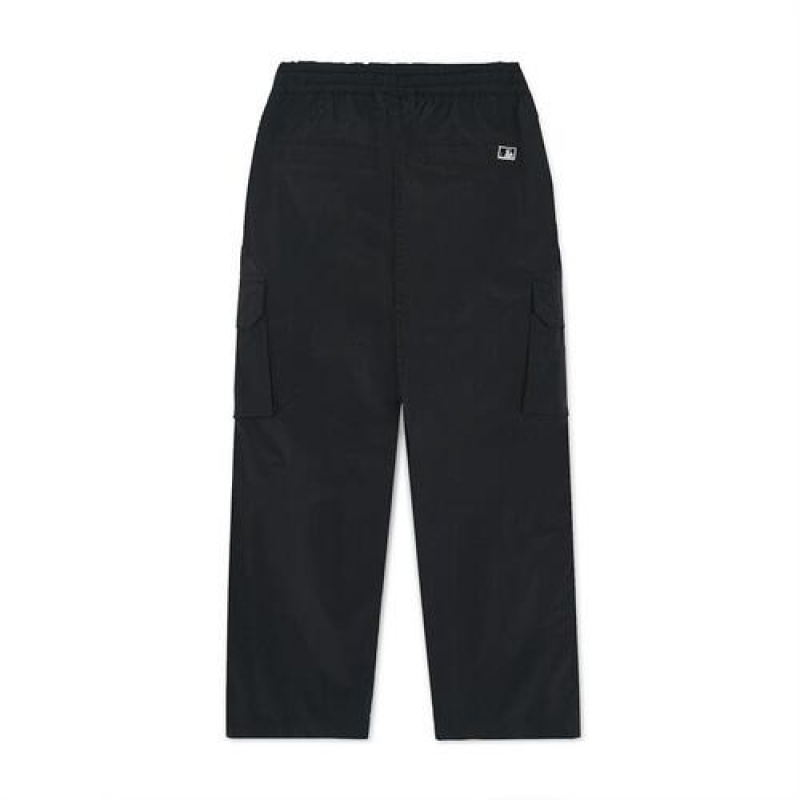 MLB Basic Cargo Woven Pants Bottoms Black | USA_MLB67207