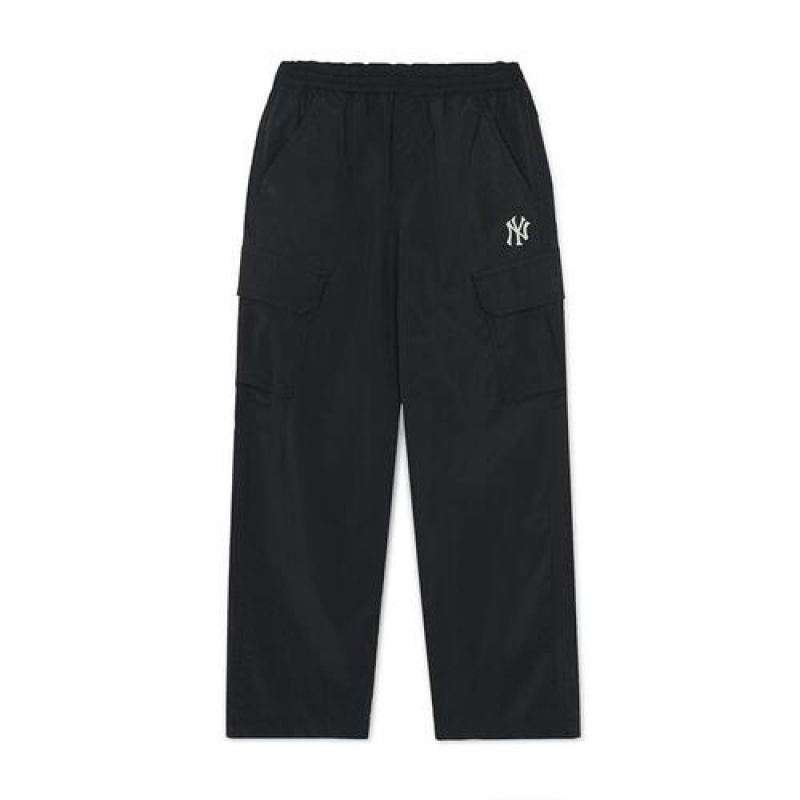 MLB Basic Cargo Woven Pants Bottoms Black | USA_MLB67207