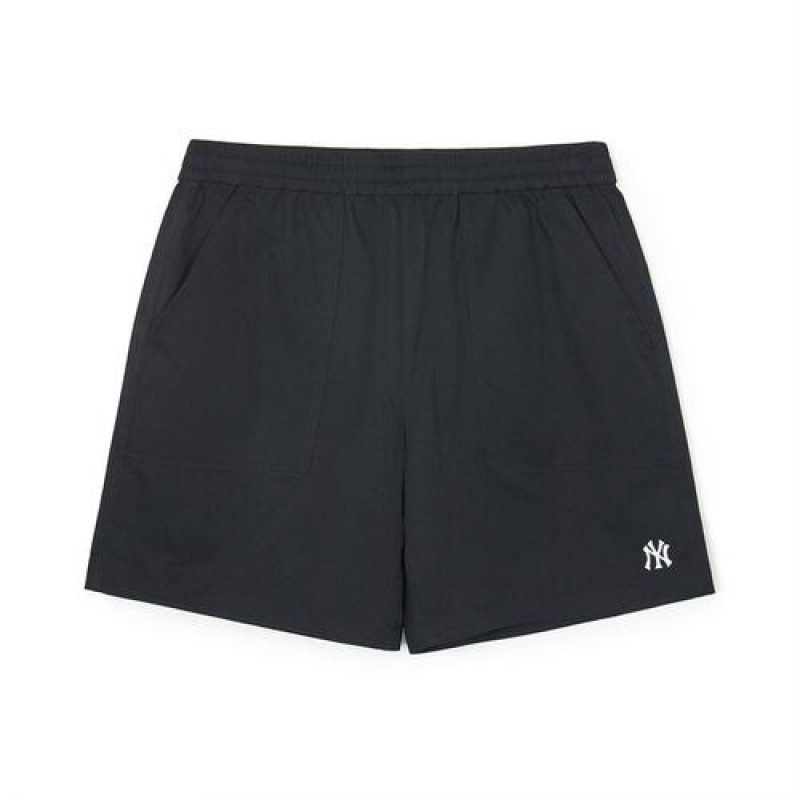 MLB Basic Cotton Touch 7.5in Woven Shorts Bottoms Black | USA_MLB72334