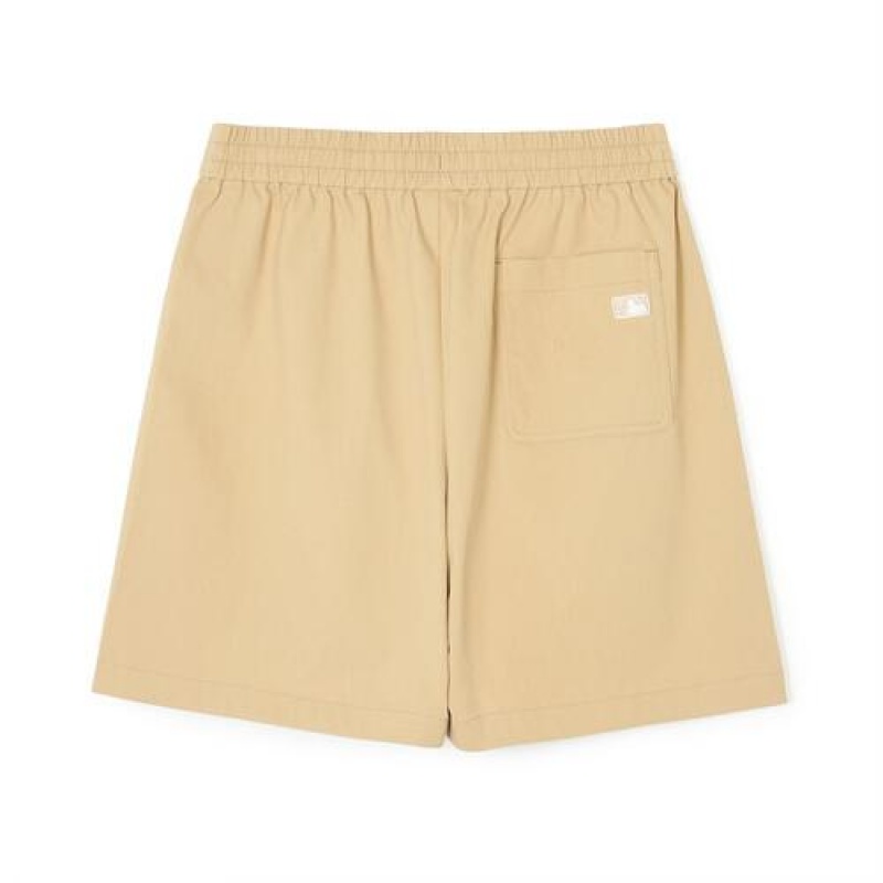 MLB Basic Cotton Touch 7.5in Woven Shorts Bottoms Yellow | USA_MLB95526