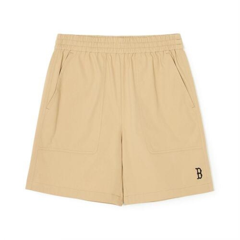 MLB Basic Cotton Touch 7.5in Woven Shorts Bottoms Yellow | USA_MLB95526