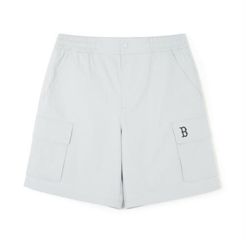 MLB Basic Cotton Touch Wide Cargo 9in Shorts Bottoms White | USA_MLB30012