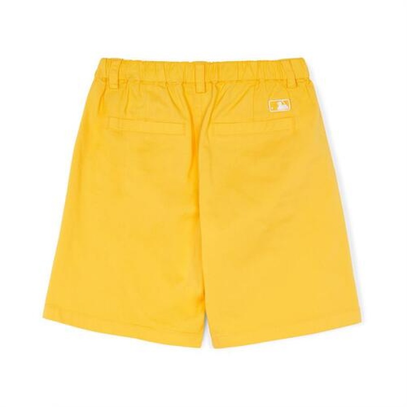 MLB Basic Cotton Woven Shorts Bottoms Yellow | USA_MLB47086