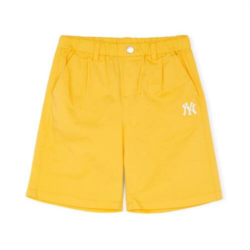 MLB Basic Cotton Woven Shorts Bottoms Yellow | USA_MLB47086