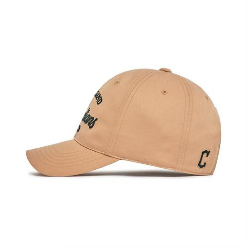 MLB Basic Cursive Logo Unstructured Baseball Caps Brown | USA_MLB15347