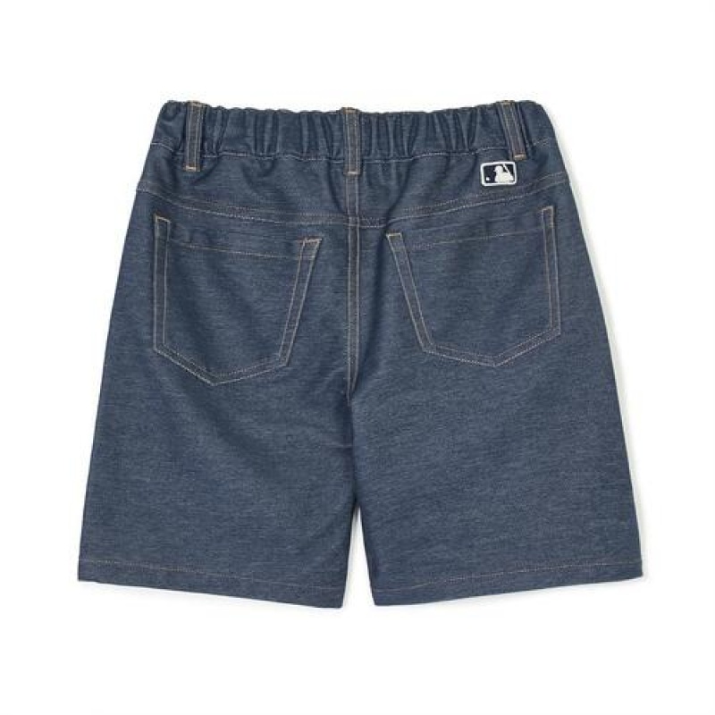 MLB Basic Denimlike Shorts Bottoms Black | USA_MLB98701