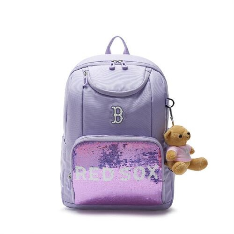 MLB Basic Girl School Bag Accessories Purple | USA_MLB15361