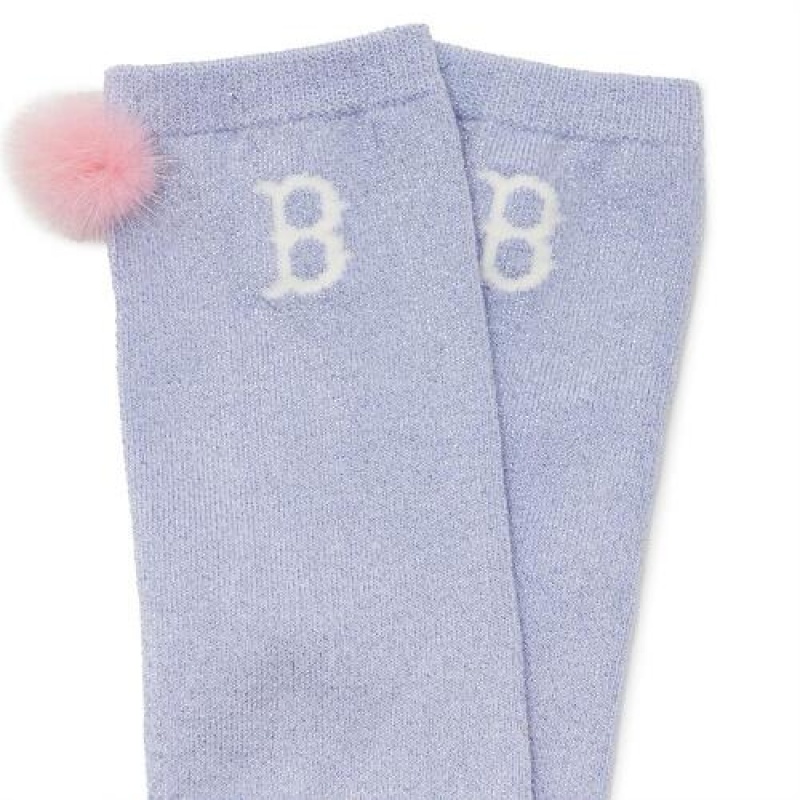 MLB Basic Girls Knee Socks Accessories Purple | USA_MLB20099