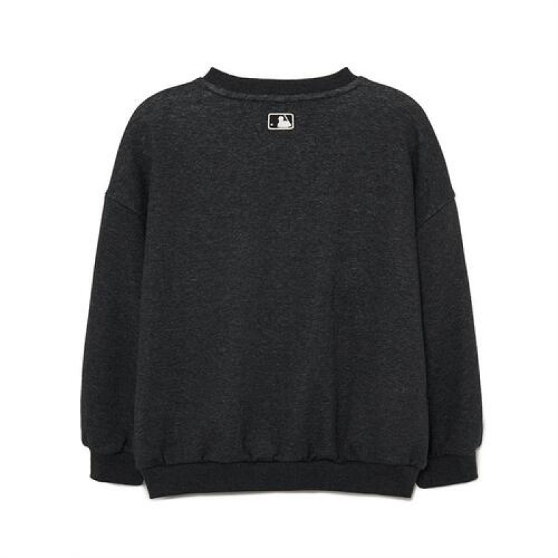 MLB Basic Heavy Napping Sweatshirt Tops Black | USA_MLB93317