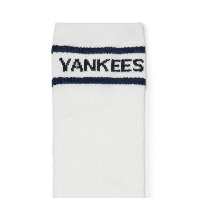 MLB Basic Knee Socks Accessories White | USA_MLB53794