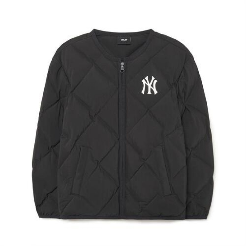 MLB Basic Light Tube Down Jumper Outerwear Black | USA_MLB95829