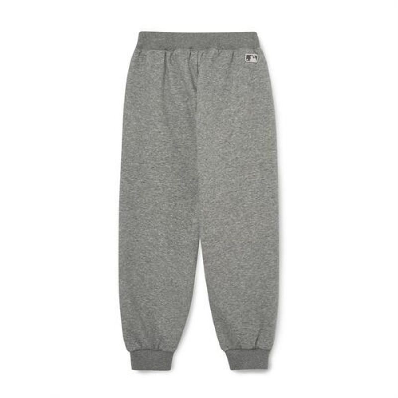 MLB Basic Logo Heavy Napping Pants Bottoms Grey | USA_MLB90442