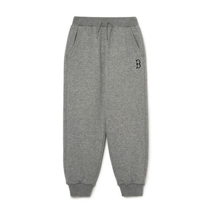 MLB Basic Logo Heavy Napping Pants Bottoms Grey | USA_MLB90442