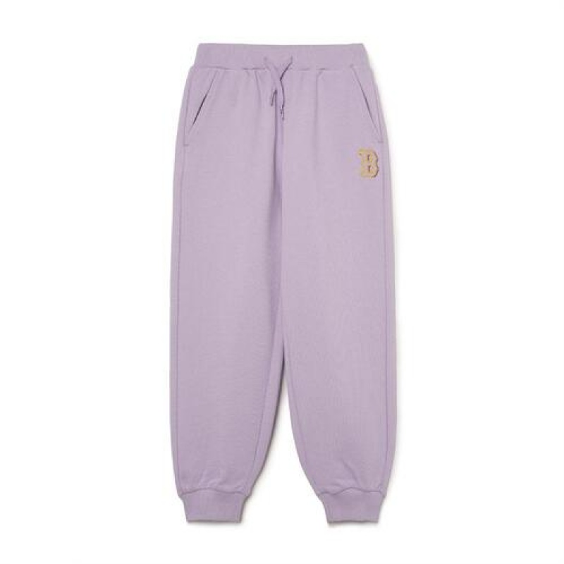 MLB Basic Logo Pants Bottoms Purple | USA_MLB91316