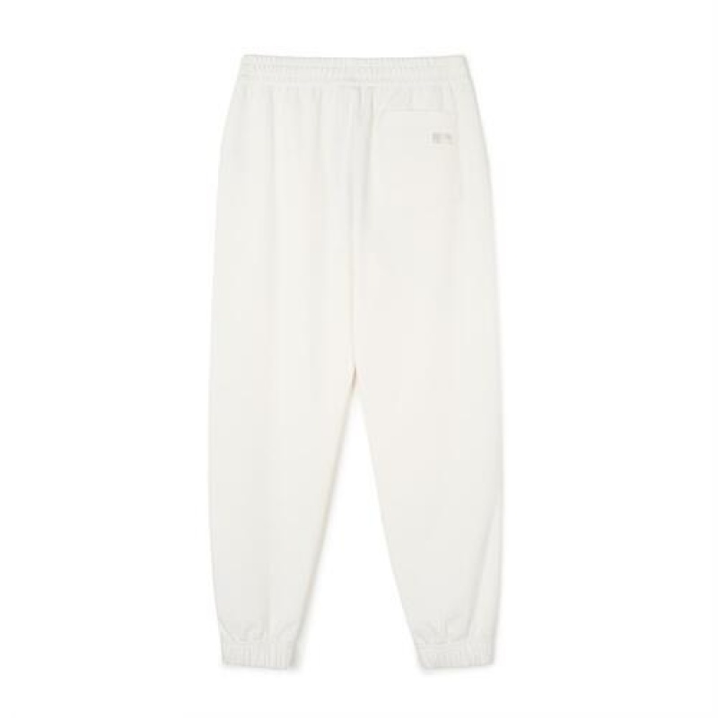 MLB Basic Medium Logo Track Pants Bottoms White | USA_MLB47588