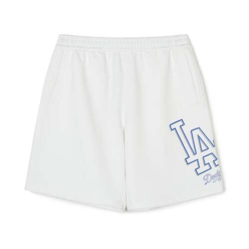 MLB Basic Mega Logo 9in Shorts Bottoms White | USA_MLB73965