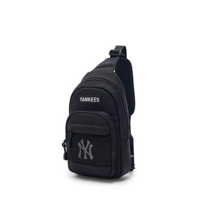 MLB Basic Mesh Sling Bag Accessories Black | USA_MLB48998