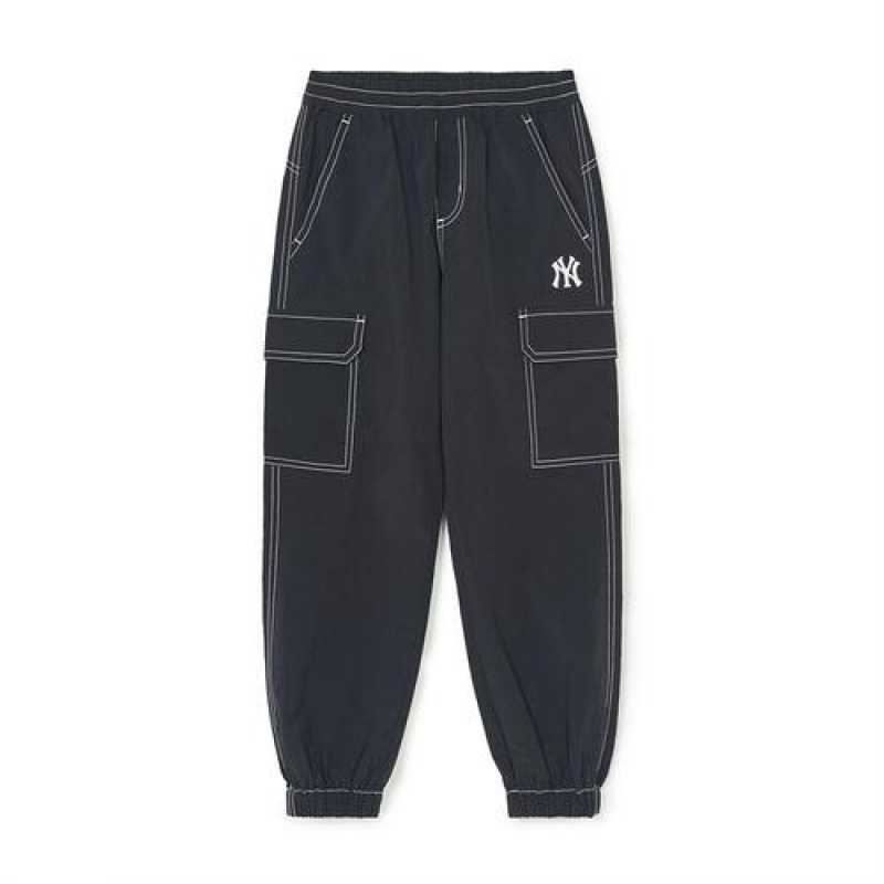 MLB Basic Nylon Jogger Pants Bottoms Black | USA_MLB46831