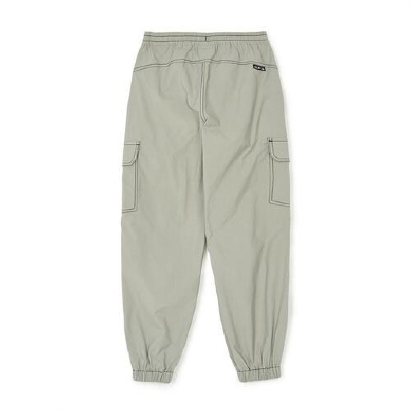 MLB Basic Nylon Jogger Pants Bottoms Grey | USA_MLB21231