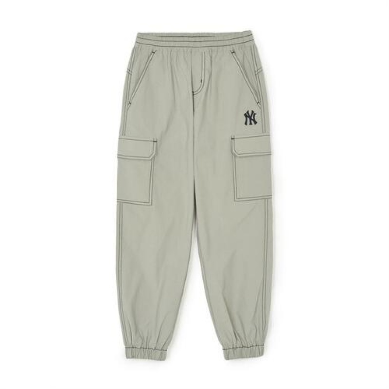 MLB Basic Nylon Jogger Pants Bottoms Grey | USA_MLB21231