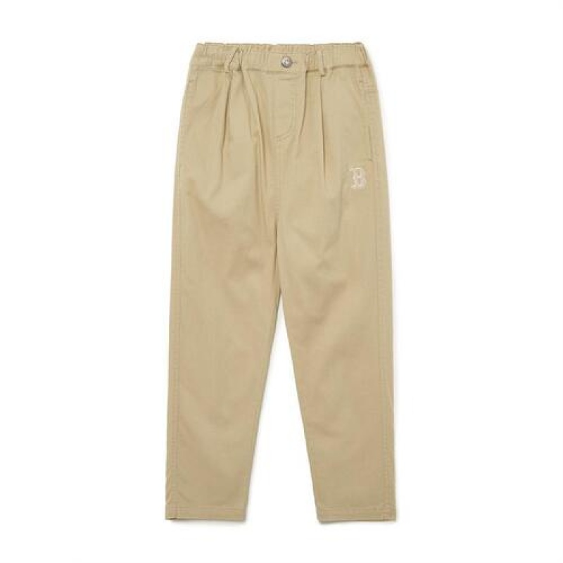 MLB Basic Pintuck Pants Bottoms Beige | USA_MLB62370