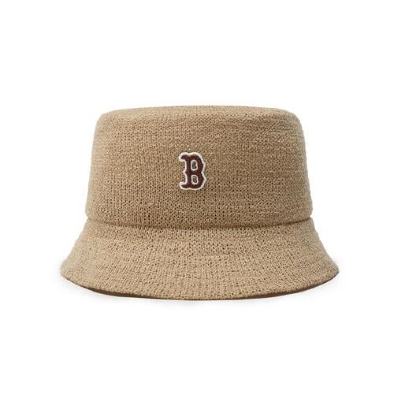 MLB Basic Press Bucket Cap Beige | USA_MLB19489