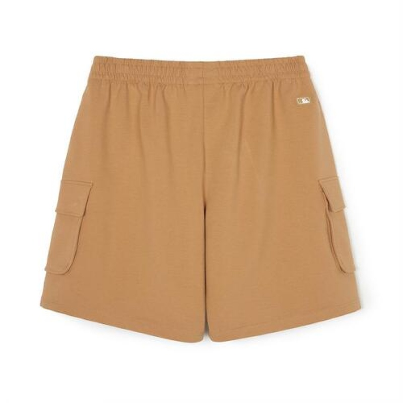 MLB Basic Small Cargo 9in Shorts Bottoms Beige | USA_MLB47410