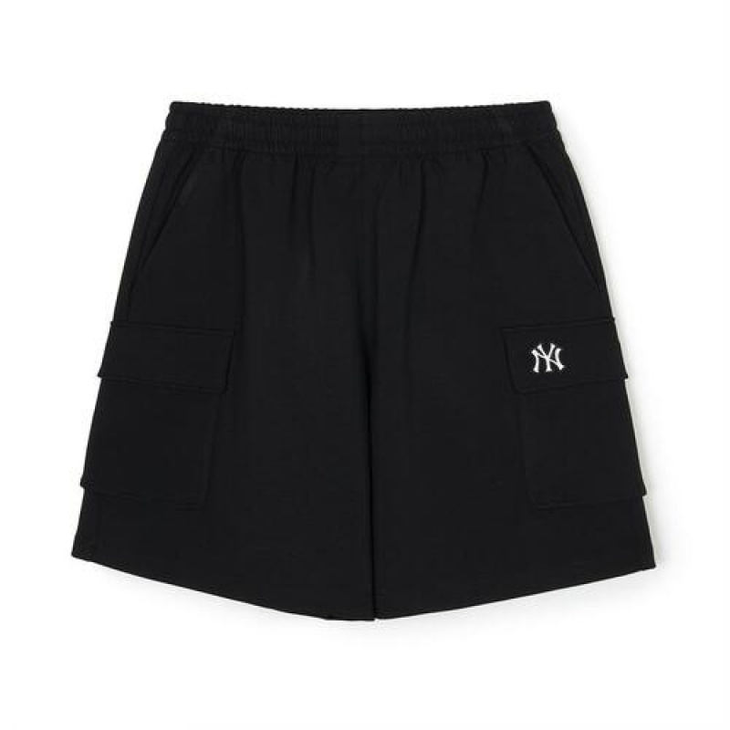 MLB Basic Small Cargo 9in Shorts Bottoms Black | USA_MLB96483