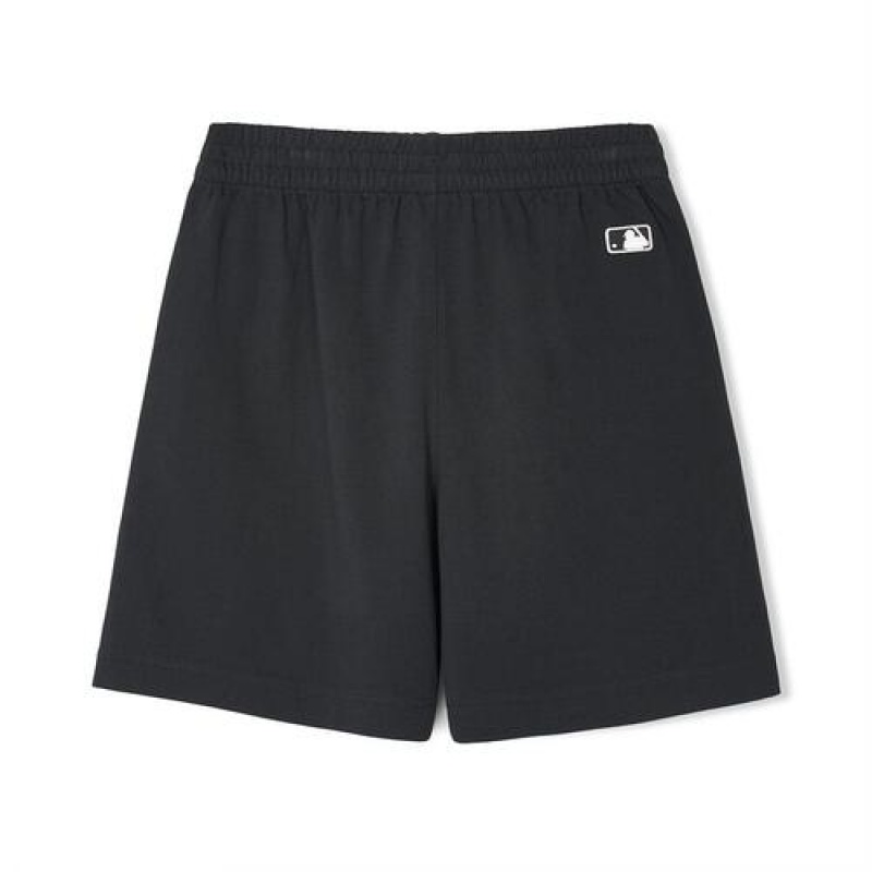 MLB Basic Small Logo 7in Shorts Bottoms Black | USA_MLB31721