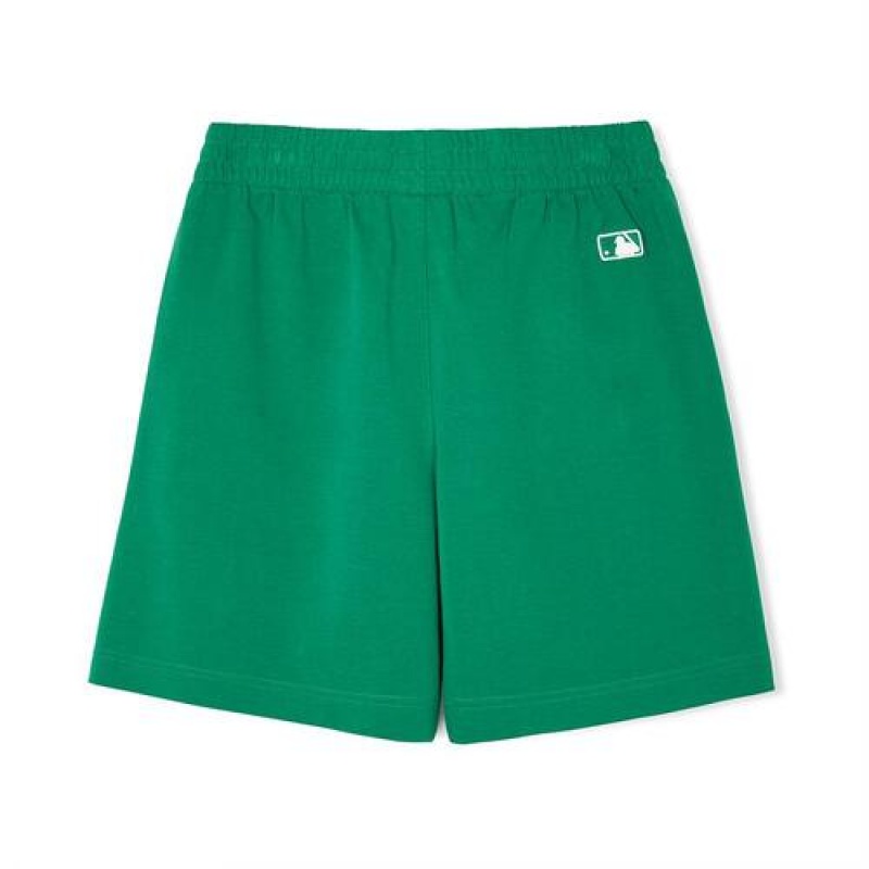 MLB Basic Small Logo 7in Shorts Bottoms Green | USA_MLB20788