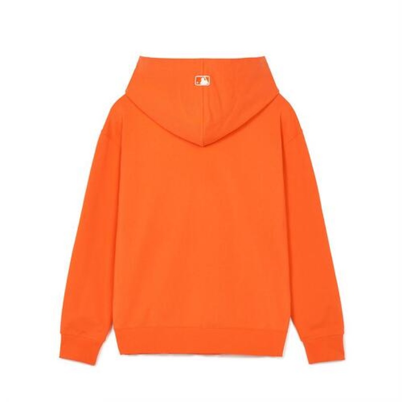 MLB Basic Small Logo Overfit Hoodie Orange | USA_MLB57038