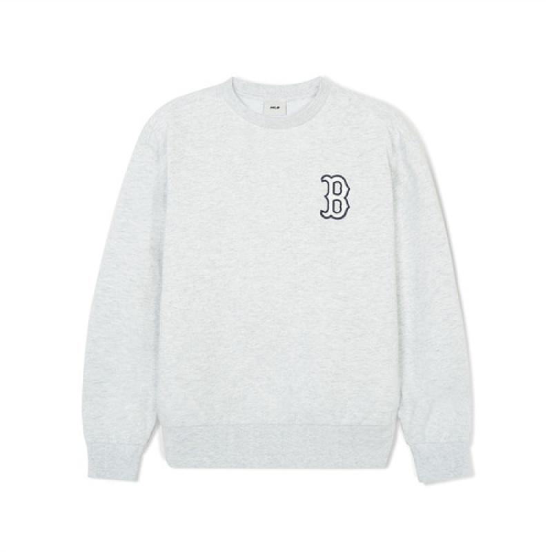 MLB Basic Small Logo Sweatshirt Tops White | USA_MLB90727