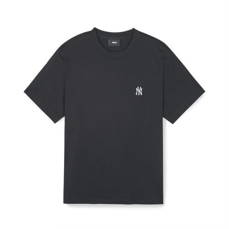 MLB Basic Small Logo T Shirts Black | USA_MLB86995