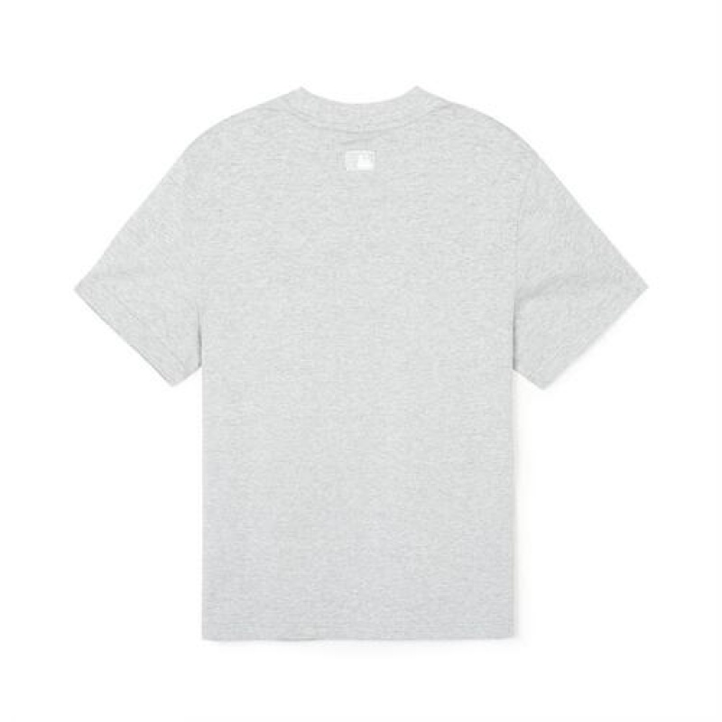 MLB Basic Small Logo T Shirts Grey | USA_MLB25961