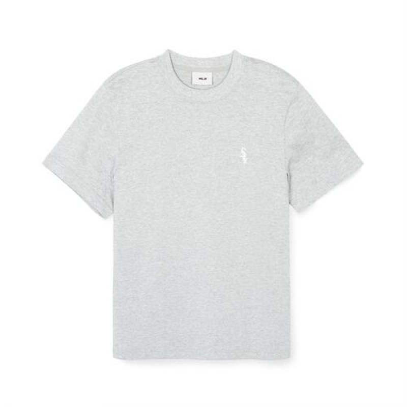 MLB Basic Small Logo T Shirts Grey | USA_MLB25961