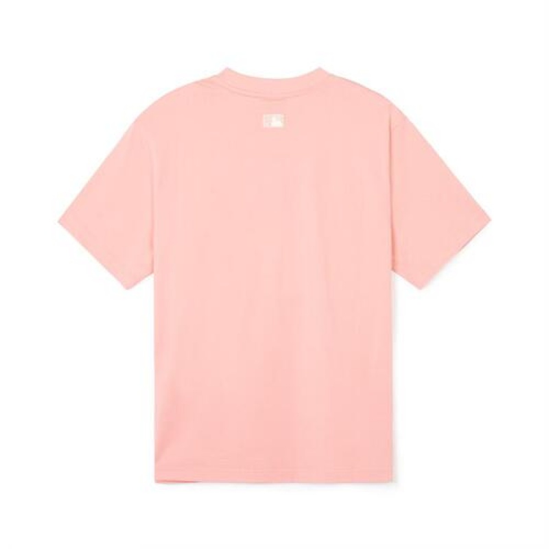 MLB Basic Small Logo T Shirts Pink | USA_MLB76886