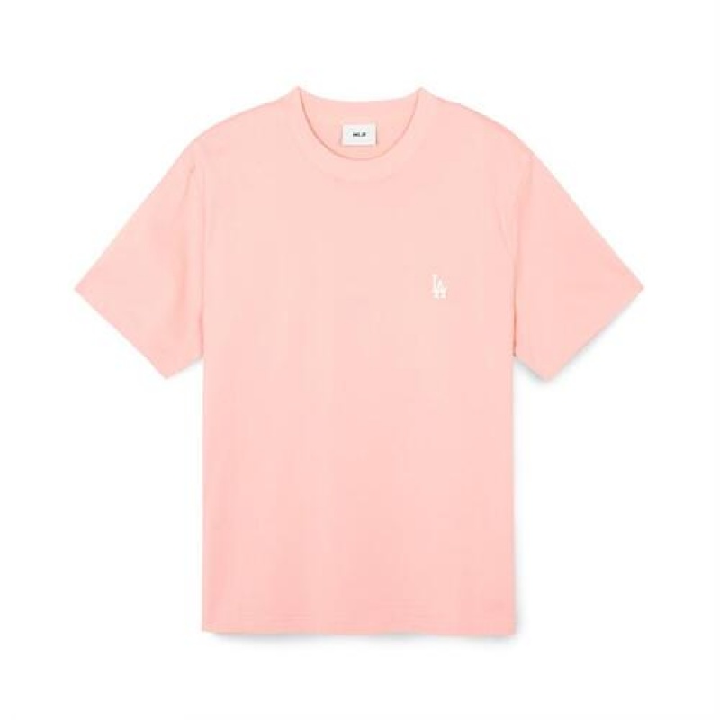 MLB Basic Small Logo T Shirts Pink | USA_MLB76886