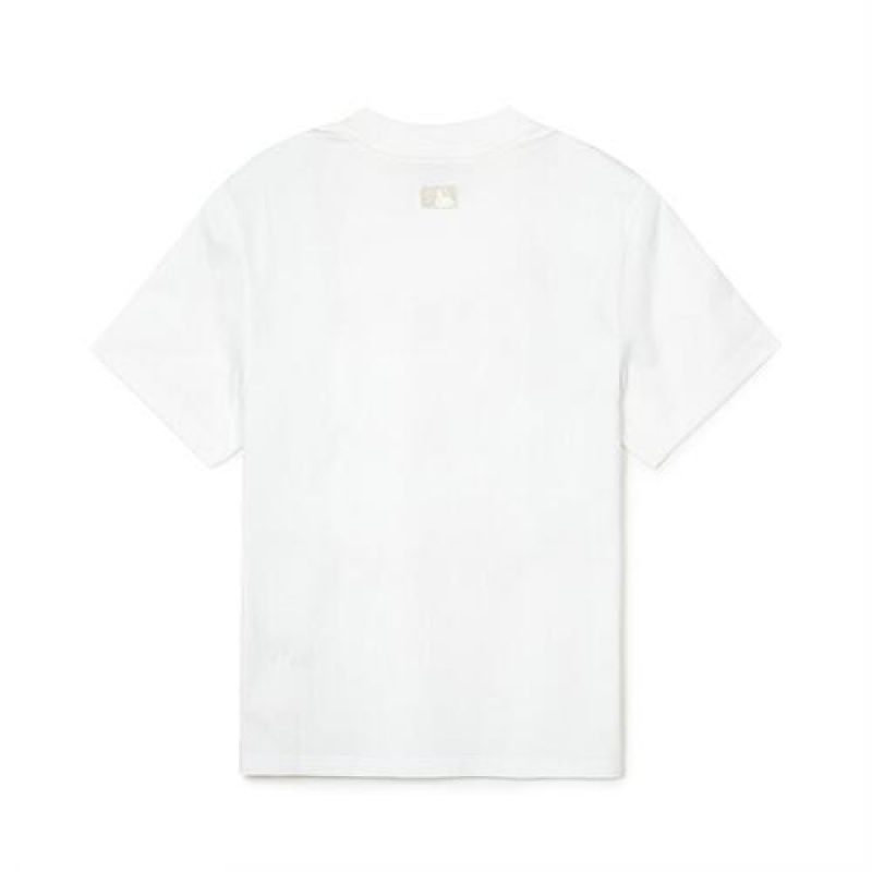 MLB Basic Small Logo T Shirts White | USA_MLB77556