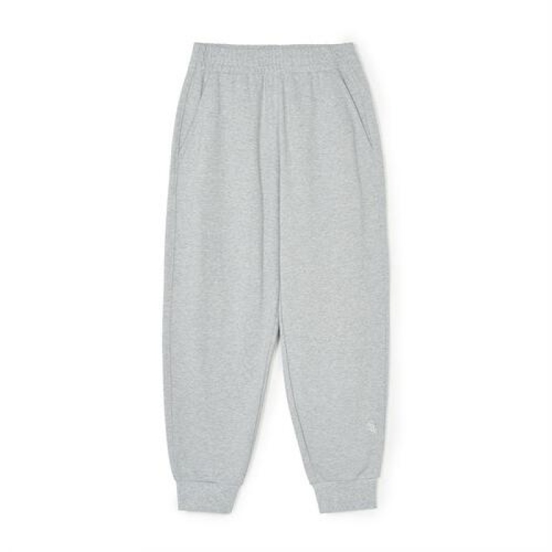 MLB Basic Small Logo Track Pants Bottoms Grey | USA_MLB67349