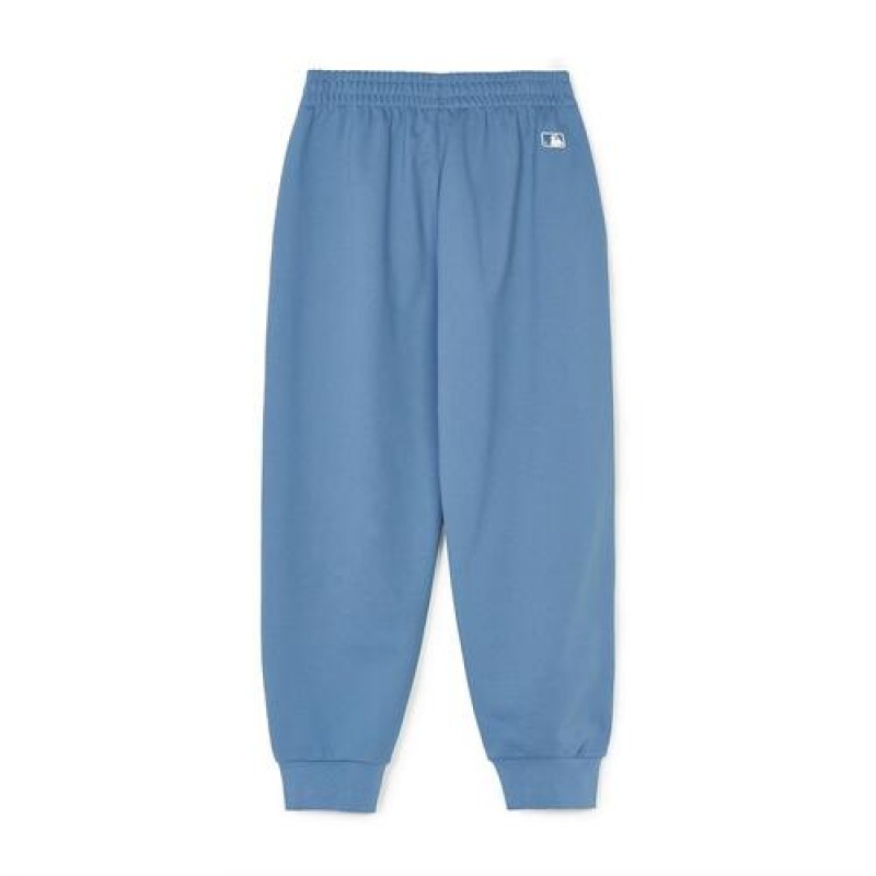 MLB Basic Small Logo Track Pants Bottoms Blue | USA_MLB55915