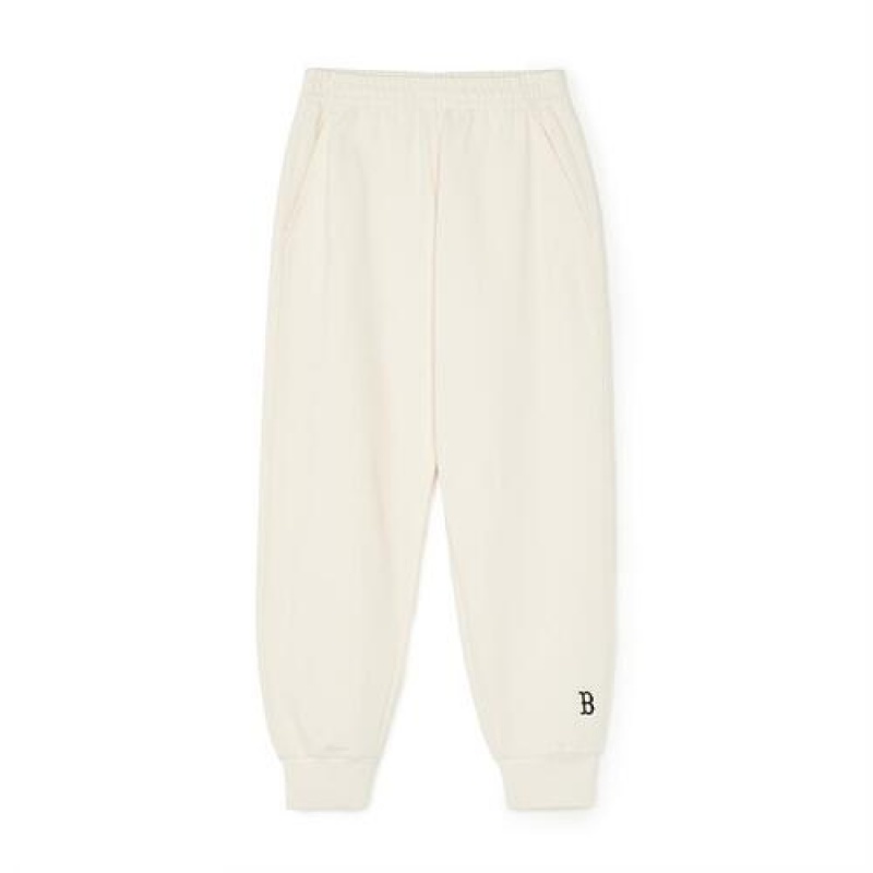 MLB Basic Small Logo Track Pants Bottoms White | USA_MLB33695