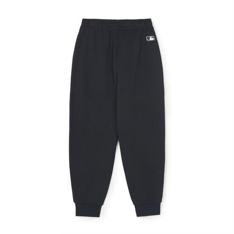 MLB Basic Small Logo Track Pants Bottoms Black | USA_MLB13371