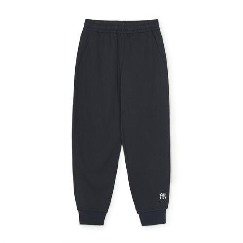 MLB Basic Small Logo Track Pants Bottoms Black | USA_MLB13371