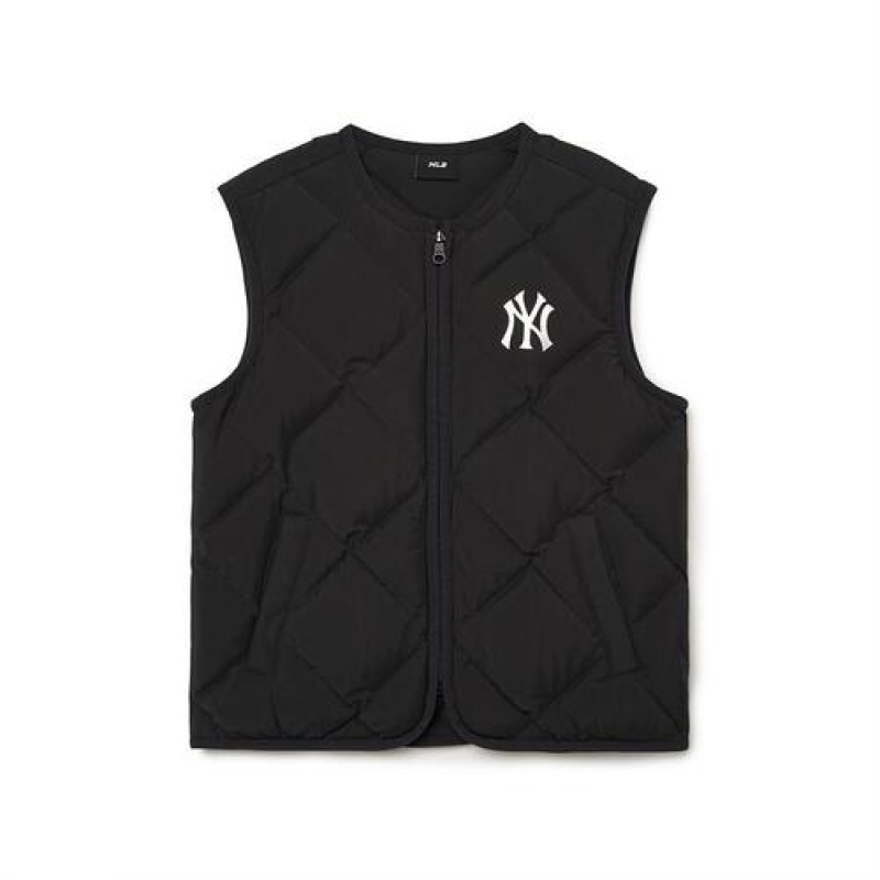 MLB Basic Tube Down Vest Outerwear Black | USA_MLB67165