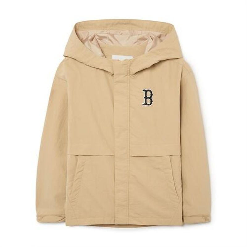 MLB Basic Wind Breaker Outerwear Beige | USA_MLB40271