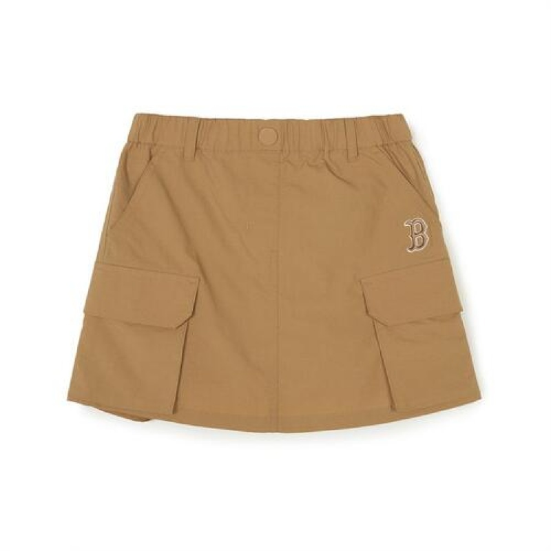 MLB Basic Woven Skirt Bottoms Brown | USA_MLB78684