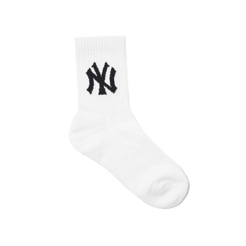 MLB Big Logo Socks White | USA_MLB33026