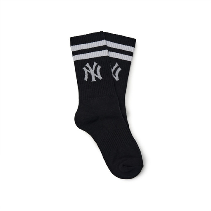 MLB Big Logo Stripe Socks White | USA_MLB32778